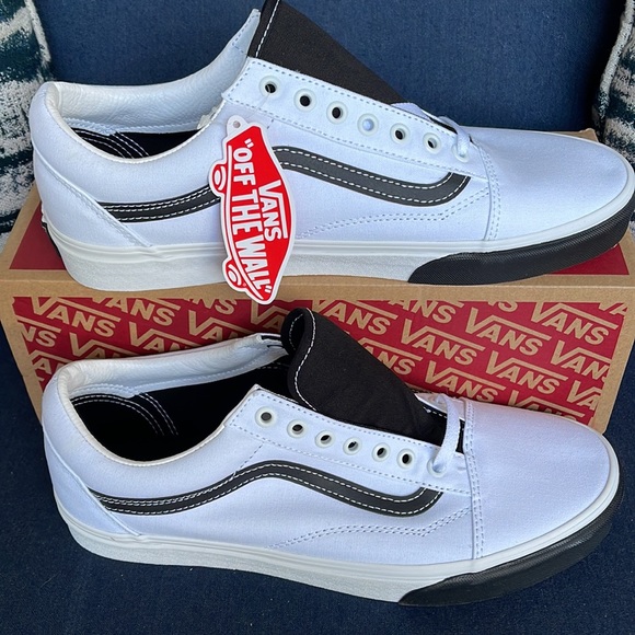 Vans WMNS Old Skool Color Block True White / Black Sneakers - Picture 4 of 16